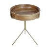Mesa de Apoio Moore Baixa | Natural Dourado