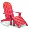 Cadeira Adirondack Michigan com Peseira - Stain Colorido - Vermelho