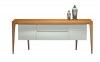 Balco Buffet Aparador Boston 180cm 2 Portas 2 Gavetas | Laminado Carvalho Mel Laca Off White