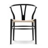 Cadeira Wishbone Gvea | Preto Assento Fibra Natural