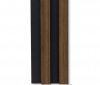 Painel Ripado Graddus Suprema 21mm x 12,2cm x 285cm Barra  Black Peroba