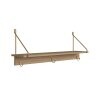 Prateleira Decorativa Multiuso c/ Ganchos Industrial Artesano | Hanover/Dourado
