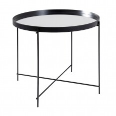 Mesa Lateral de Ao Eira Baixa - Preta/Preta