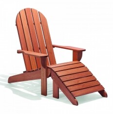 Cadeira Adirondack Michigan com Peseira - Stain Jatob-Nogueira