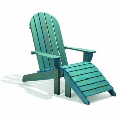 Cadeira Adirondack Michigan com Peseira - Stain Colorido - Azul