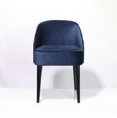 Cadeira Retr P Palito Curva | Veludo Azul