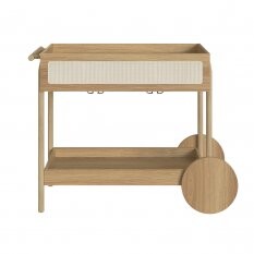 Carrinho Bar 1 Gaveta 112cm c/ Porta Taas Palhinha P Madeira Oslo Artesano | Hanover