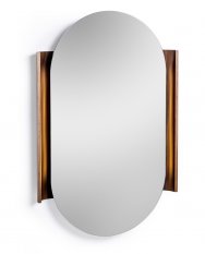 Espelho Argus  Oval 67x100cm | Madeira Laminada Nogueira