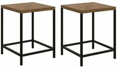 Kit 02 Banquetas Baixa Vermont-Preto  Industrial  Artesano
