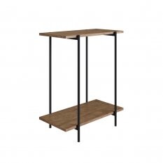 Mesa Lateral Tube Vermont-Est. Preta Industrial Artesano