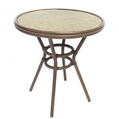 Mesa Redonda Brown 70cm | Alumnio Marrom