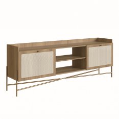Rack 2 Portas 183cm Palhinha P Metal Oslo Artesano | Hanover/Dourado